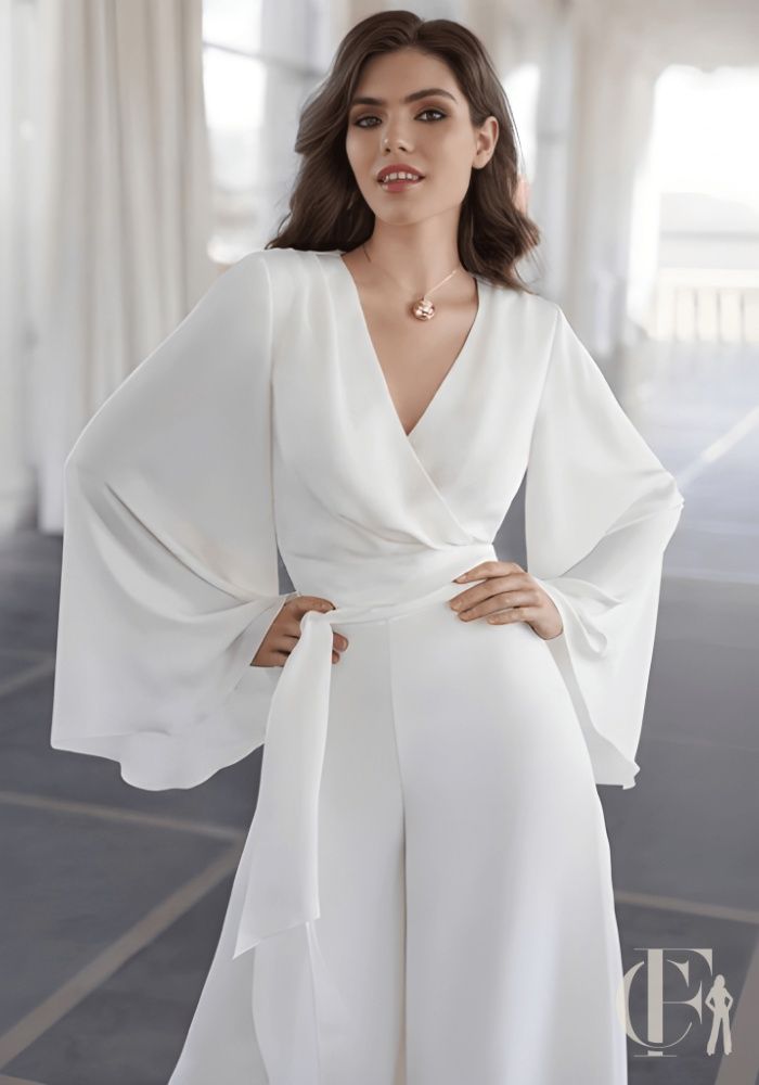 Combinaison blanche fluide