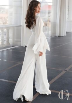 Combinaison blanche fluide dos nu