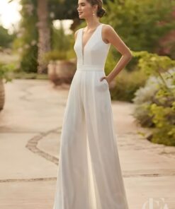 Combinaison jambe palazzo blanche mariage civil