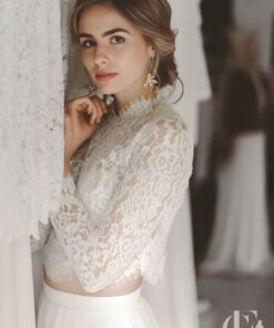 Combinaison mariée bohème dos nu mousseline blanche