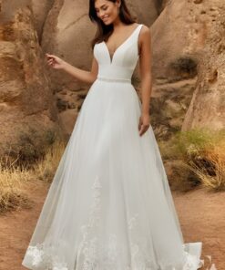 Combinaison mariée blanche dentelle jupe tulle détachable
