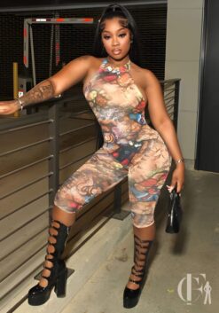 Combinaison pantacourt moulante sexy femme