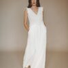 Combinaison robe dos ouvert dentelle blanche mariée