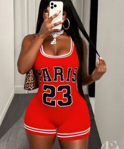 Combishort Paris Jordan rouge