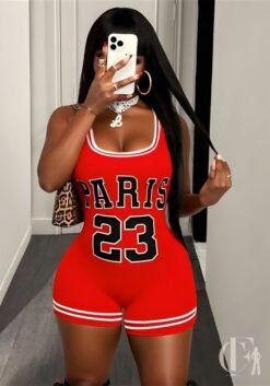 Combishort Paris Jordan rouge