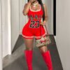 Combishort Paris Jordan rouge