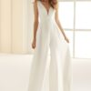 Combinaison mariage civil blanc cassé simple épurée