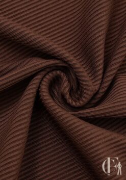 Combinaison marron col montant manches drapées pantalon large